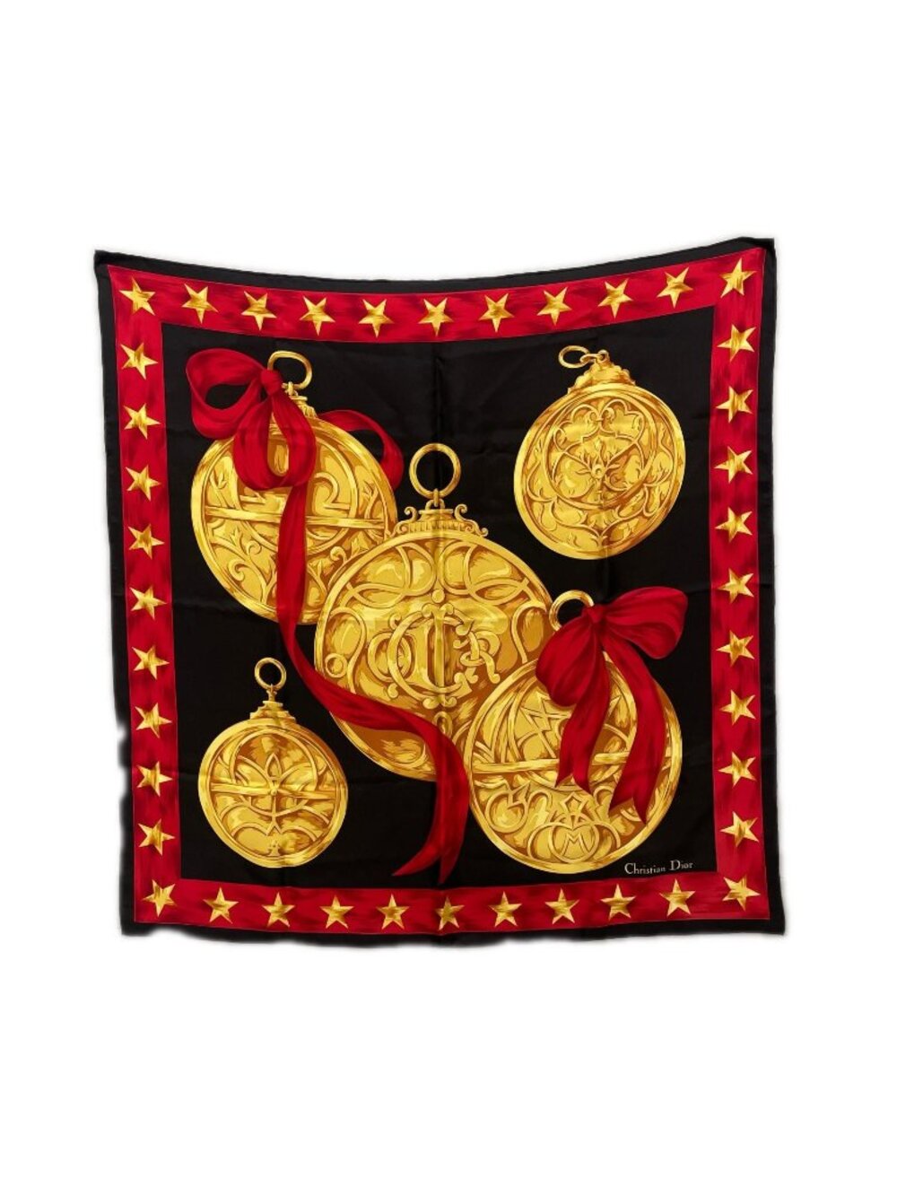 Dior Scarf Star Silk 100% Black